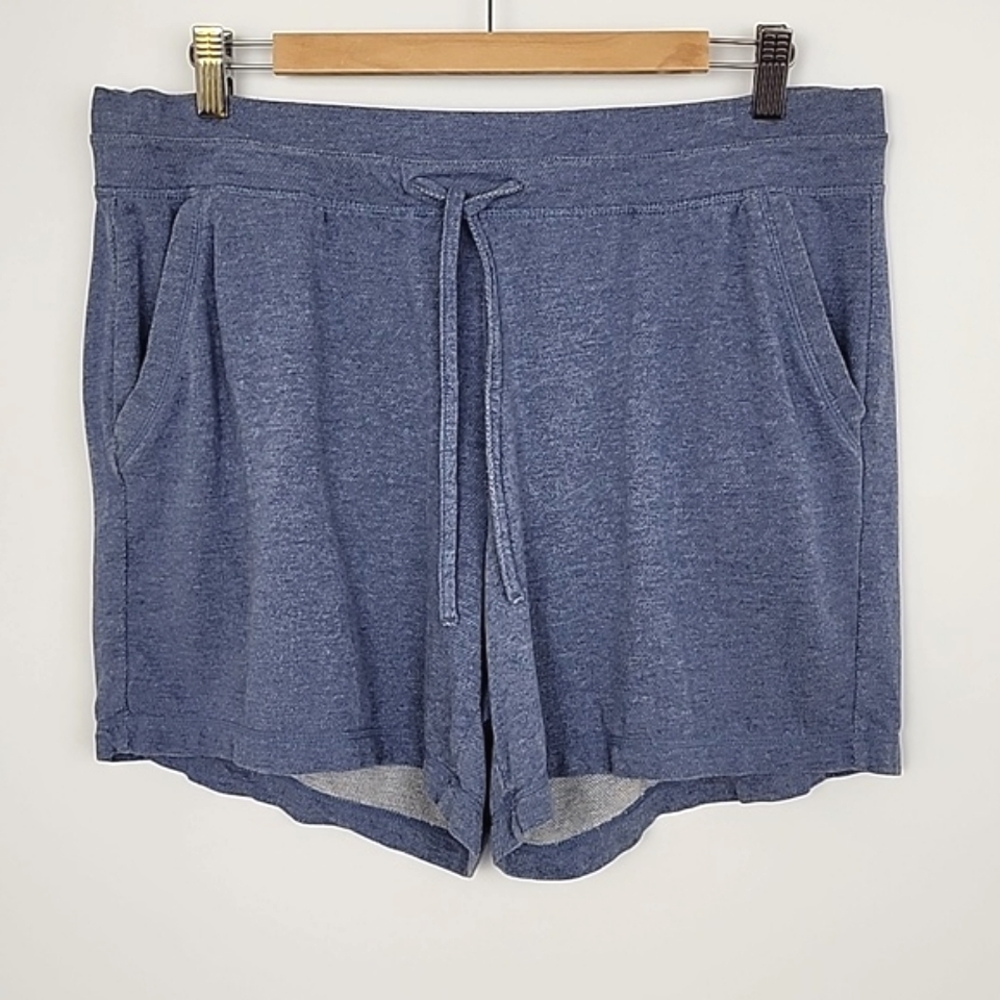 32 Degrees Cool Women's Short Heathered Blue Jersey Lightweight Size L